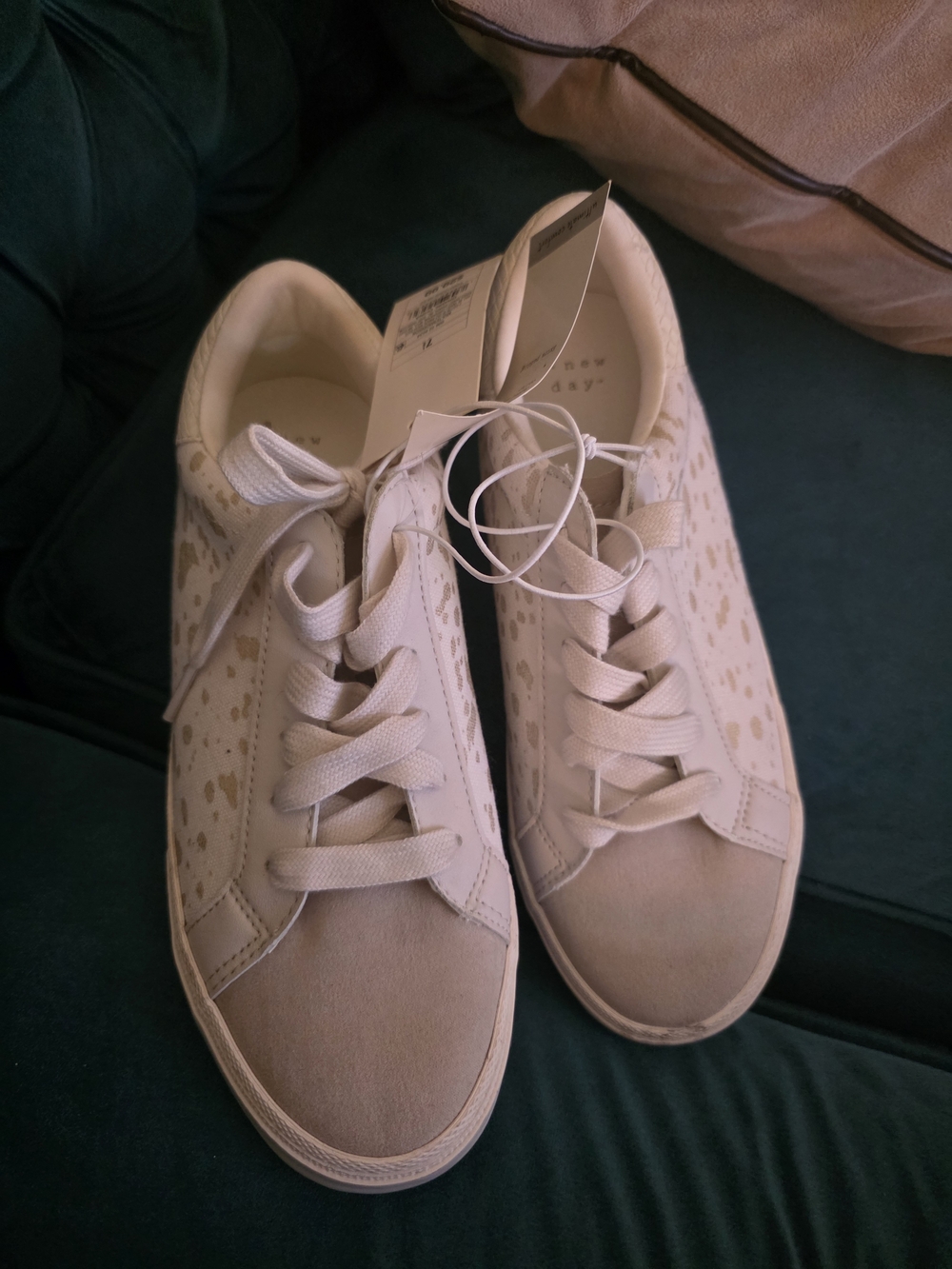 a new day Cream and Gold Women's Sneakers